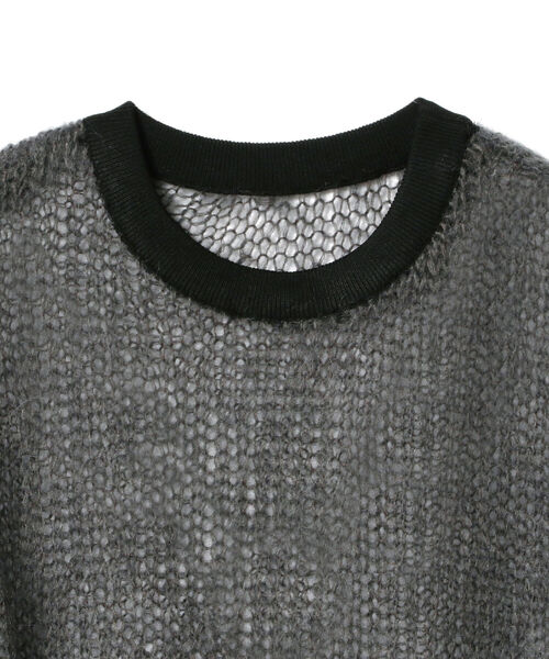 CAROLINA GLASER（カロリナ グレイサー）の「CAROLINA GLASER / メッシュ ニット（ニット/セーター・レディース・ブラック/チャコールグレー・ONE SIZE）」の20枚目の写真