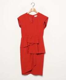 セール ブランド古着 Flicka フリッカ レディース のワンピース ドレス レッド 赤色系 タイト 古着通販 Zozoused