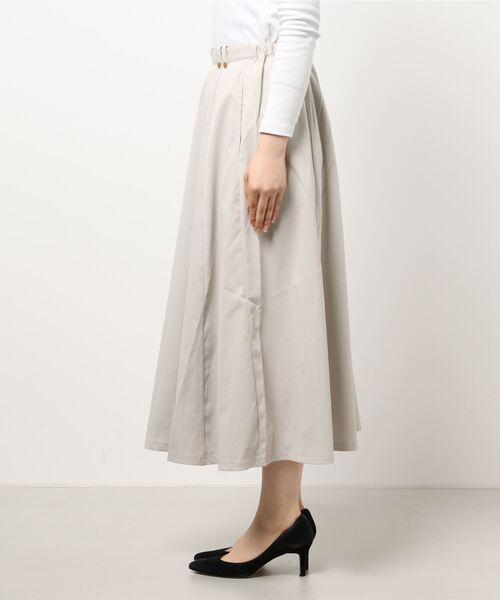 ehka sopo（エヘカソポ）の「ツイルフレアスカート（スカート・レディース・ベージュ/パープル/キナリ・ﾌﾘ-）」の4枚目の写真