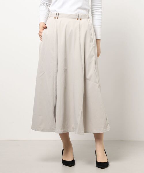 ehka sopo（エヘカソポ）の「ツイルフレアスカート（スカート・レディース・ベージュ/パープル/キナリ・ﾌﾘ-）」の12枚目の写真