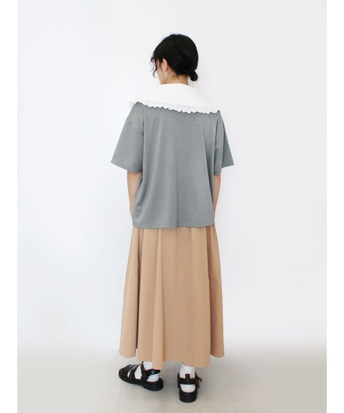 ehka sopo（エヘカソポ）の「ツイルフレアスカート（スカート・レディース・ベージュ/パープル/キナリ・ﾌﾘ-）」の7枚目の写真