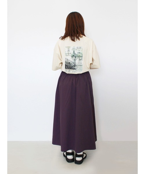 ehka sopo（エヘカソポ）の「ツイルフレアスカート（スカート・レディース・ベージュ/パープル/キナリ・ﾌﾘ-）」の11枚目の写真