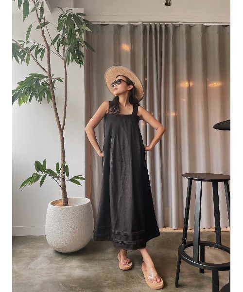 TRUNC（トランクエイティーエイト）の「Pin Tuck OnePiece（ワンピース・レディース・ブラック/ベージュ・FREE）」の13枚目の写真