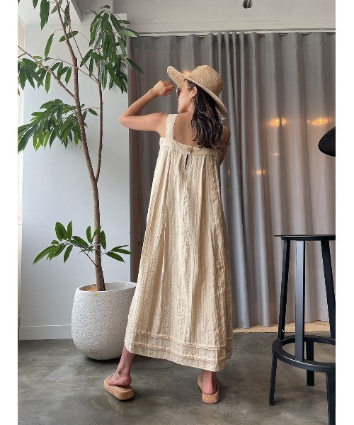 TRUNC（トランクエイティーエイト）の「Pin Tuck OnePiece（ワンピース・レディース・ブラック/ベージュ・FREE）」の20枚目の写真