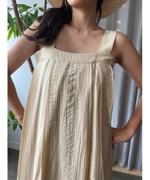 TRUNC（トランクエイティーエイト）の「Pin Tuck OnePiece（ワンピース・レディース・ブラック/ベージュ・FREE）」の5枚目の写真