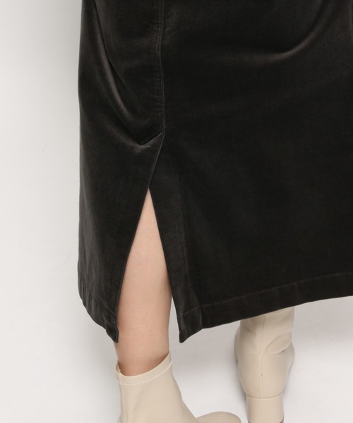 LEPSIM（レプシィム）の「ストレッチコーデュロイスカート　947918（スカート・レディース・チャコールグレー/ブルー/マスタード/グレイッシュベージュ・SMALL/MEDIUM/LARGE）」の10枚目の写真