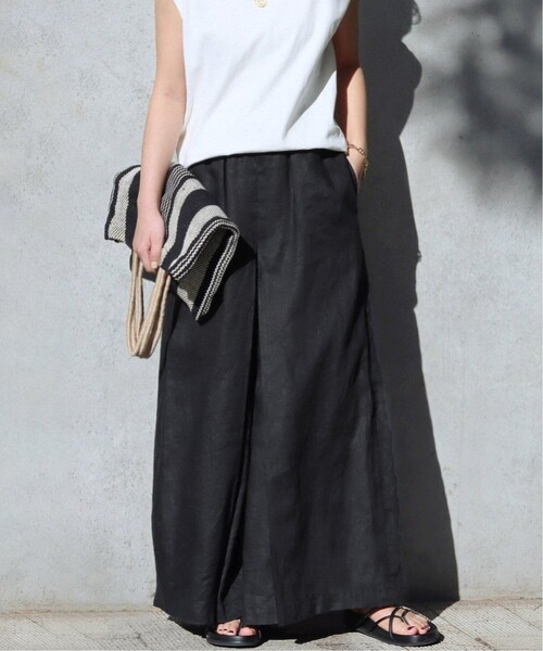 JOURNAL STANDARD（ジャーナルスタンダード）の「《追加》リネンタックキュロット◆8（その他パンツ・レディース・ブラック・34/38/36）」の7枚目の写真