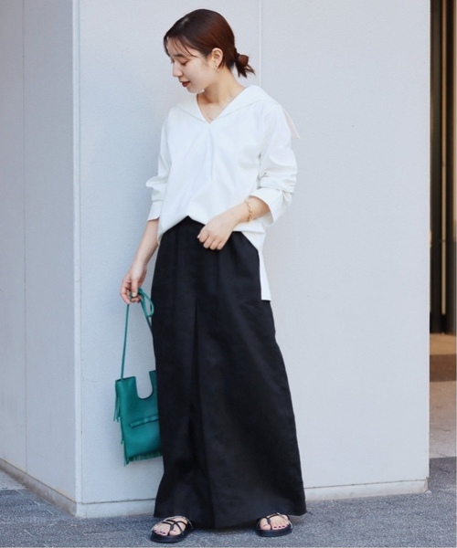 JOURNAL STANDARD（ジャーナルスタンダード）の「《追加》リネンタックキュロット◆8（その他パンツ・レディース・ブラック・34/38/36）」の8枚目の写真