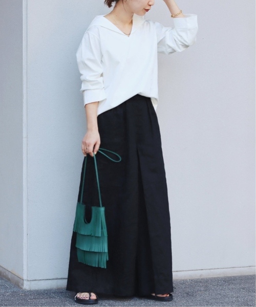 JOURNAL STANDARD（ジャーナルスタンダード）の「《追加》リネンタックキュロット◆8（その他パンツ・レディース・ブラック・34/38/36）」の9枚目の写真