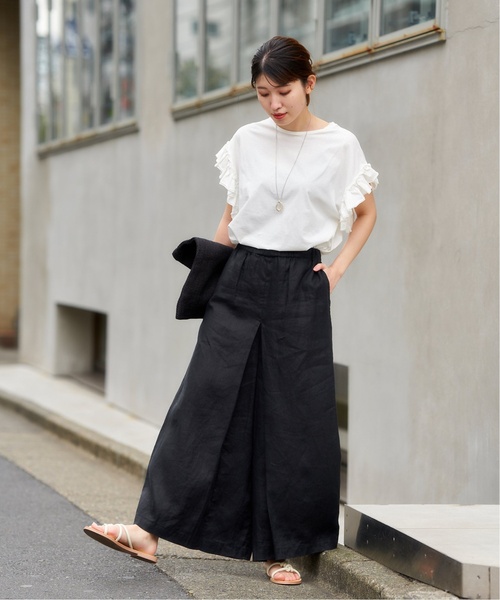 JOURNAL STANDARD（ジャーナルスタンダード）の「《追加》リネンタックキュロット◆8（その他パンツ・レディース・ブラック・34/38/36）」の21枚目の写真