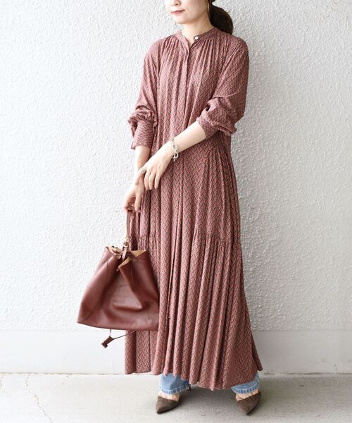 セール(SALE)開催中！ファッション通販 セール】DEVEAUXプリントティアードワンピース◇（ワンピース ワンピース