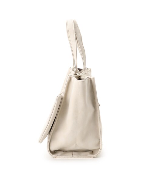 SHOO・LA・RUE（シューラルー）の「◆3層・ポーチ付スクエアトート（トートバッグ・レディース・チャコールグレー/ブラック/ナチュラル/ベージュ/ピンク系/ネイビー/ライトグリーン系・00）」の10枚目の写真