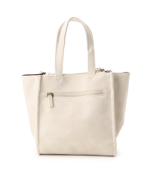 SHOO・LA・RUE（シューラルー）の「◆3層・ポーチ付スクエアトート（トートバッグ・レディース・チャコールグレー/ブラック/ナチュラル/ベージュ/ピンク系/ネイビー/ライトグリーン系・00）」の9枚目の写真