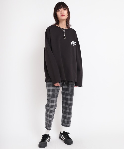 RNA(アールエヌエー)の「R3889 デニムチェックジャガードパンツ(デニムパンツ・レディース・インディゴブルー/ブラック・MEDIUM)」の9枚目の写真
