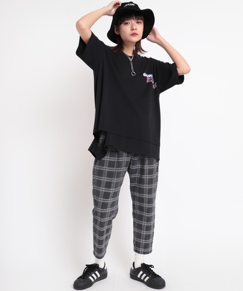RNA(アールエヌエー)の「R3889 デニムチェックジャガードパンツ(デニムパンツ・レディース・インディゴブルー/ブラック・MEDIUM)」の10枚目の写真
