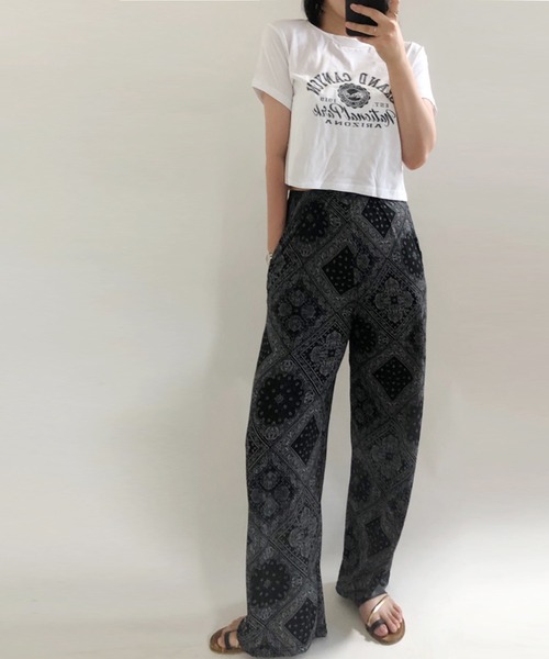 me+em select（ミームセレクト）の「ショート丈カレッジロゴTシャツ（Tシャツ/カットソー・レディース・アイボリー/ブラウン/ブラック/グレー・FREE）」の8枚目の写真