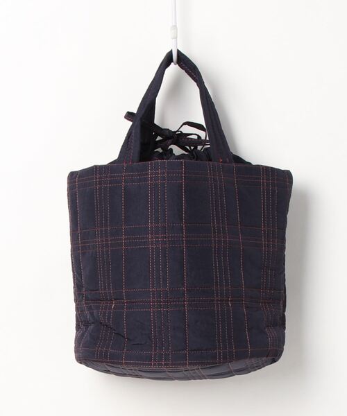 PUAL CE CIN（ピュアルセシン）の「ＱＵＩＬＴＩＮＧ　ＣＨＥＣＫ　ＴＯＴＥ（ショルダーバッグ・レディース・ネイビー/ベージュ/グレー/ブルー・FREE）」の5枚目の写真