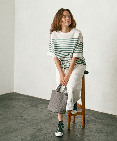 PUAL CE CIN（ピュアルセシン）の「ＱＵＩＬＴＩＮＧ　ＣＨＥＣＫ　ＴＯＴＥ（ショルダーバッグ・レディース・ネイビー/ベージュ/グレー/ブルー・FREE）」の12枚目の写真