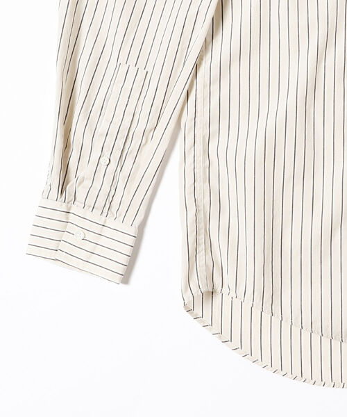 GYMPHLEX（ジムフレックス）の「GYMPHLEX / ストライプ バンドカラーシャツ（シャツ/ブラウス・メンズ・ホワイト/ロイヤルブルー・MEDIUM/LARGE）」の5枚目の写真