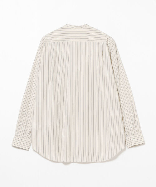 GYMPHLEX（ジムフレックス）の「GYMPHLEX / ストライプ バンドカラーシャツ（シャツ/ブラウス・メンズ・ホワイト/ロイヤルブルー・MEDIUM/LARGE）」の6枚目の写真