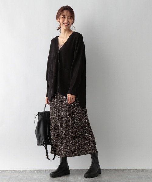 GLOBAL WORK（グローバルワーク）の「ユルリラックスカーディガン/957968（カーディガン/ボレロ・レディース・アイボリー/ブラック/ラベンダー・FREE）」の6枚目の写真