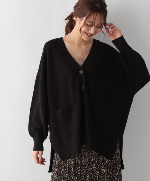 GLOBAL WORK（グローバルワーク）の「ユルリラックスカーディガン/957968（カーディガン/ボレロ・レディース・アイボリー/ブラック/ラベンダー・FREE）」の9枚目の写真