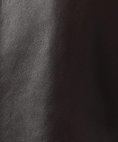 UNTITLED（アンタイトル）の「◆ノーカラーレザージャケット（ライダースジャケット・レディース・ダークブラウン/ブラック・01/02/99/03/00）」の16枚目の写真