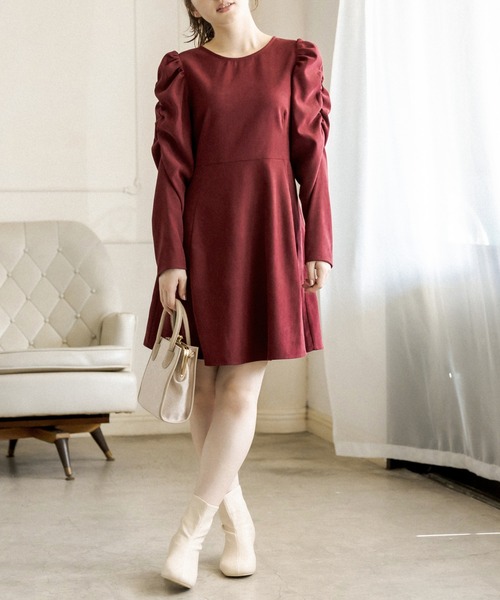 OLIVE des OLIVE（オリーブデオリーブ）の「【WEB限定】パワショルミニワンピース（ワンピース・レディース・ブラック/サックスブルー/ボルドー・FREE）」の9枚目の写真