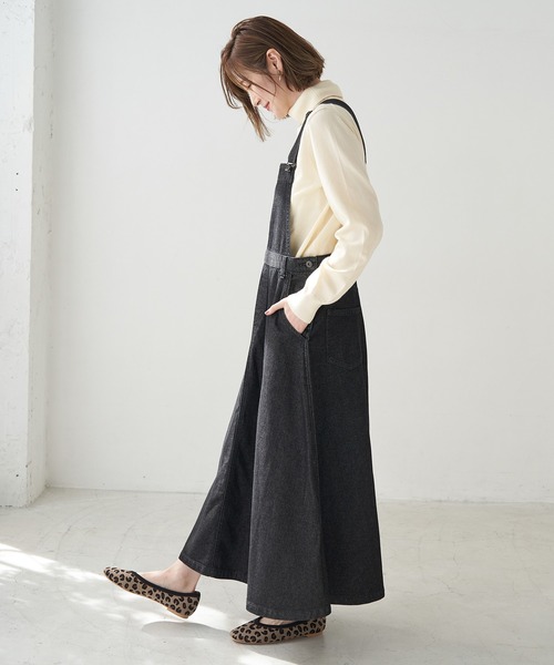ROPE' PICNIC（ロペピクニック）の「【WEB限定】デニムジャンパースカート（ジャンパースカート・レディース・ブラック/ネイビー/ホワイト・38）」の15枚目の写真