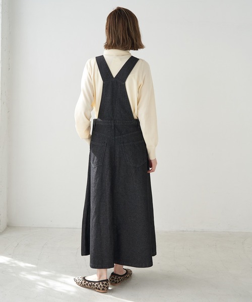 ROPE' PICNIC（ロペピクニック）の「【WEB限定】デニムジャンパースカート（ジャンパースカート・レディース・ブラック/ネイビー/ホワイト・38）」の12枚目の写真