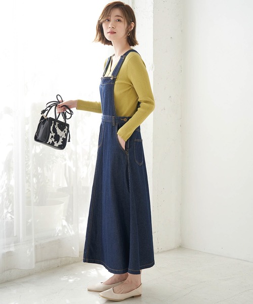 ROPE' PICNIC（ロペピクニック）の「【WEB限定】デニムジャンパースカート（ジャンパースカート・レディース・ブラック/ネイビー/ホワイト・38）」の11枚目の写真