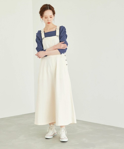 ROPE' PICNIC（ロペピクニック）の「【WEB限定】デニムジャンパースカート（ジャンパースカート・レディース・ブラック/ネイビー/ホワイト・38）」の21枚目の写真
