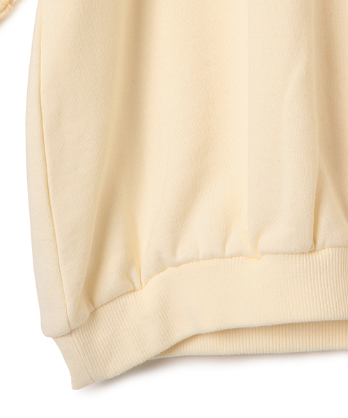 CAROLINA GLASER（カロリナ グレイサー）の「CAROLINA GLASER / レーシーライントップス（スウェット・レディース・クリーム/ネイビー・ONE SIZE）」の15枚目の写真