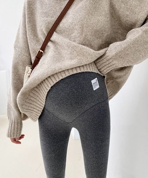 aimoha（アイモハ）の「シンプル マタニティレギンス（マタニティウェア/グッズ・レディース・ダークグレー/ブラック/ライトグレー・LARGE/X-LARGE/MEDIUM）」の5枚目の写真