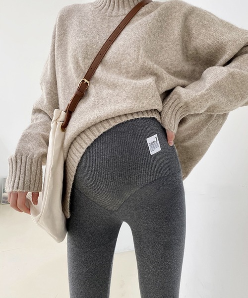 aimoha（アイモハ）の「シンプル マタニティレギンス（マタニティウェア/グッズ・レディース・ダークグレー/ブラック/ライトグレー・LARGE/X-LARGE/MEDIUM）」の9枚目の写真