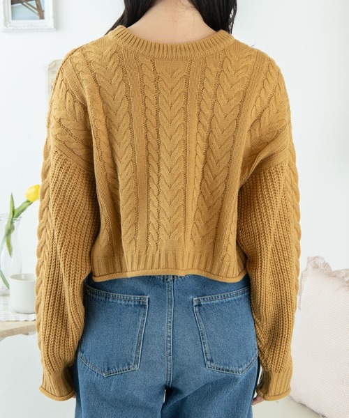 WEGO（ウィゴー）の「WEGO/2WAYパッチワークニット（ニット/セーター・レディース・オフホワイト/イエロー系その他2・FREE）」の12枚目の写真