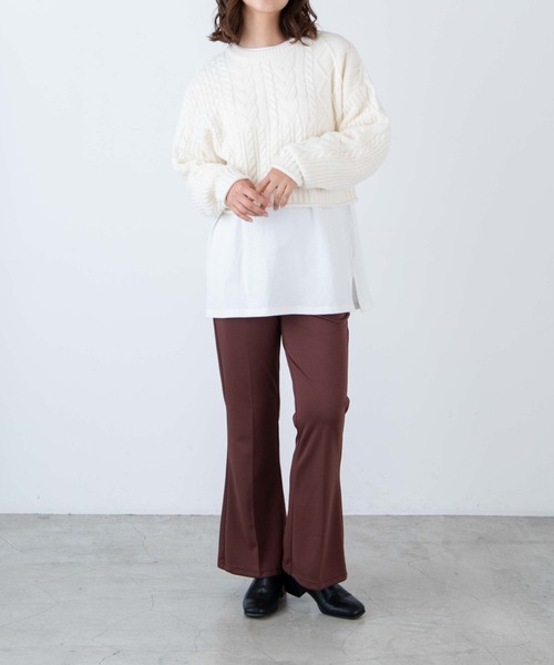 WEGO（ウィゴー）の「WEGO/2WAYパッチワークニット（ニット/セーター・レディース・オフホワイト/イエロー系その他2・FREE）」の3枚目の写真