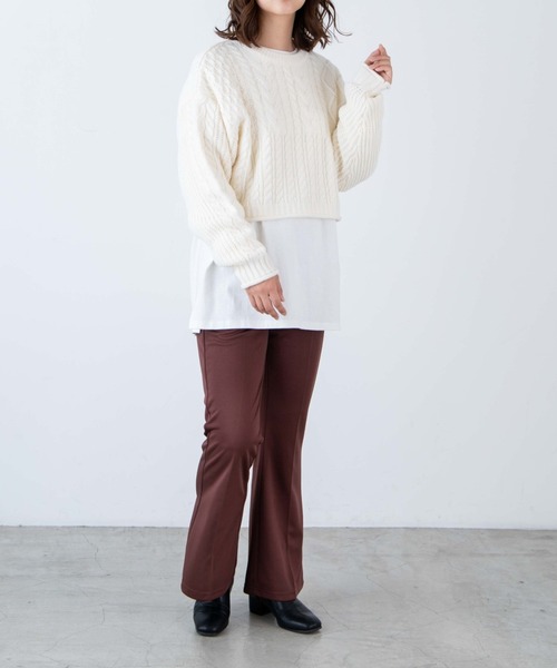 WEGO（ウィゴー）の「WEGO/2WAYパッチワークニット（ニット/セーター・レディース・オフホワイト/イエロー系その他2・FREE）」の5枚目の写真