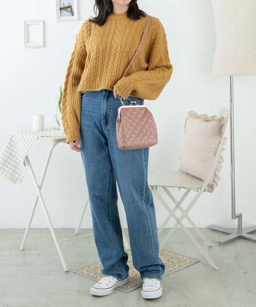 WEGO（ウィゴー）の「WEGO/2WAYパッチワークニット（ニット/セーター・レディース・オフホワイト/イエロー系その他2・FREE）」の7枚目の写真