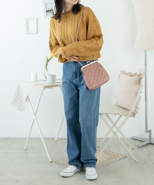 WEGO（ウィゴー）の「WEGO/2WAYパッチワークニット（ニット/セーター・レディース・オフホワイト/イエロー系その他2・FREE）」の8枚目の写真