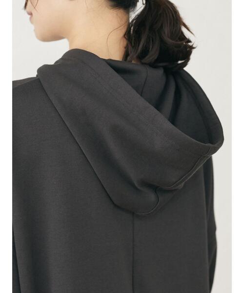 Green　Parks（グリーンパークス）の「Z 裾フェイクパーカーチュニック＊（パーカー・レディース・チャコールグレー/ベージュ/ダークカーキ・FREE）」の8枚目の写真