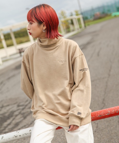 FILA（フィラ）の「【FILA】 ハイネックプルオーバー（スウェット・レディース・ホワイト/ブラック/ベージュ・MEDIUM/LARGE/X-LARGE）」の3枚目の写真