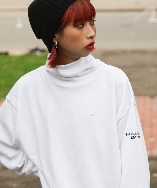 FILA（フィラ）の「【FILA】 ハイネックプルオーバー（スウェット・レディース・ホワイト/ブラック/ベージュ・MEDIUM/LARGE/X-LARGE）」の12枚目の写真