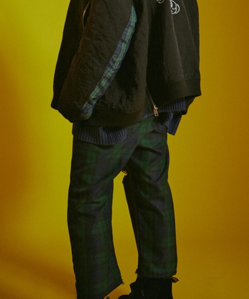 Candy Stripper（キャンディストリッパー）の「CHECK COMBINED DENIM パンツ（デニムパンツ・レディース・ブラック/インディゴブルー・2/1）」の10枚目の写真