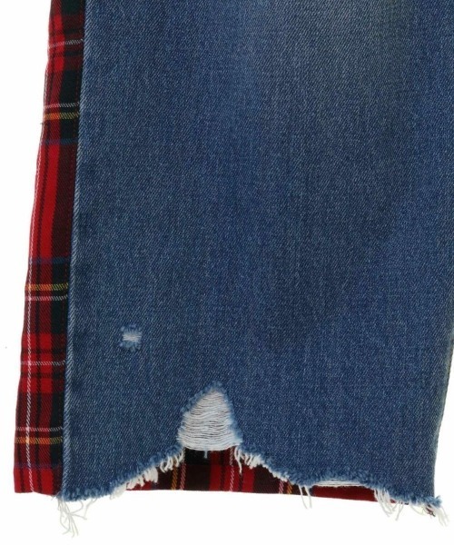 Candy Stripper（キャンディストリッパー）の「CHECK COMBINED DENIM パンツ（デニムパンツ・レディース・ブラック/インディゴブルー・2/1）」の17枚目の写真