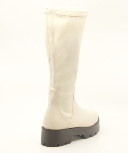 Sugar Sugar(シュガーシュガー)の「【SUGAR SUGAR シュガーシュガー】軽量厚底ストレッチロングブーツ(ブーツ・レディース・ブラック/アイボリー・LL/S/M/L)」の9枚目の写真