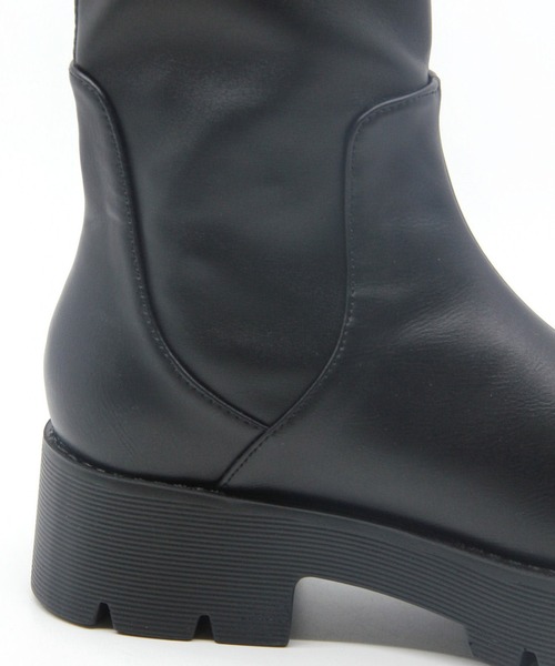 Sugar Sugar(シュガーシュガー)の「【SUGAR SUGAR シュガーシュガー】軽量厚底ストレッチロングブーツ(ブーツ・レディース・ブラック/アイボリー・LL/S/M/L)」の14枚目の写真