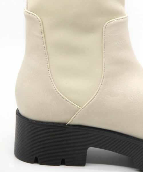 Sugar Sugar(シュガーシュガー)の「【SUGAR SUGAR シュガーシュガー】軽量厚底ストレッチロングブーツ(ブーツ・レディース・ブラック/アイボリー・LL/S/M/L)」の19枚目の写真