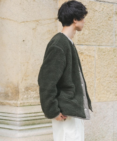 FORK&SPOON（フォークアンドスプーン）の「FORK&SPOON　リバーシブルボアブルゾン（ブルゾン・メンズ・グリーン系その他/ホワイト系その他/ブルー系その他・5/4）」の6枚目の写真