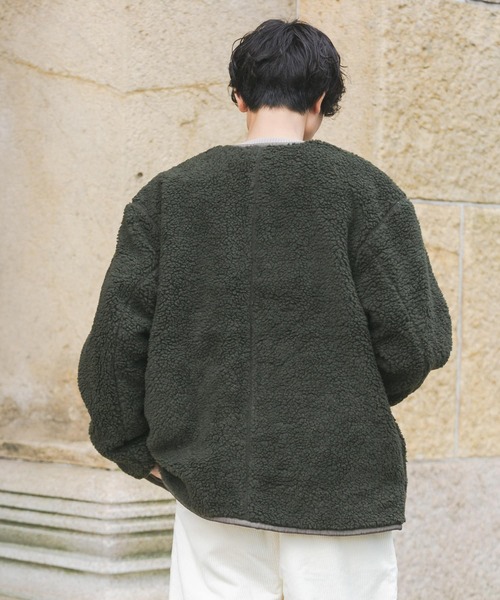 FORK&SPOON（フォークアンドスプーン）の「FORK&SPOON　リバーシブルボアブルゾン（ブルゾン・メンズ・グリーン系その他/ホワイト系その他/ブルー系その他・5/4）」の7枚目の写真